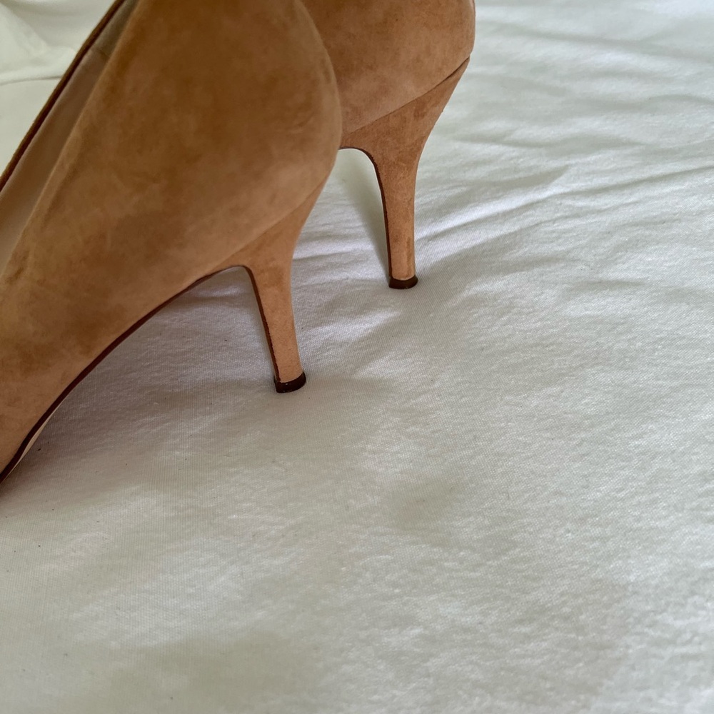 Nine West Women's Tan Suede High Heels - Picture 4 of 7
